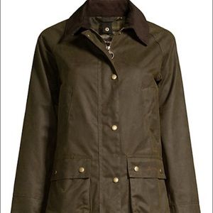 Barbour Acorn Wax Cotton Jacket size 12 olive